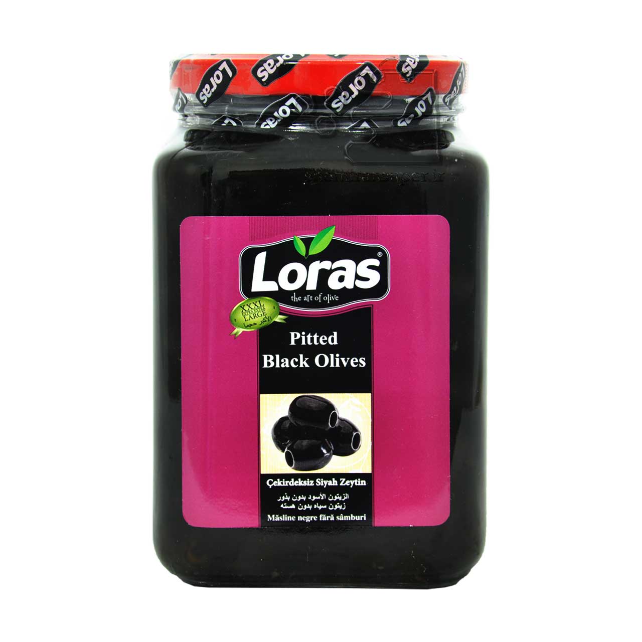 زیتون سیاه بدون هسته 1٫5 کیلو لوراس – loras