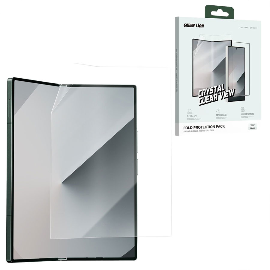 گلس مقاوم گرین لاین مدل کریستال شیلد مناسب گوشی سامسونگ Zfold 6 Green Lion Crystal Shield (پس کرایه)
