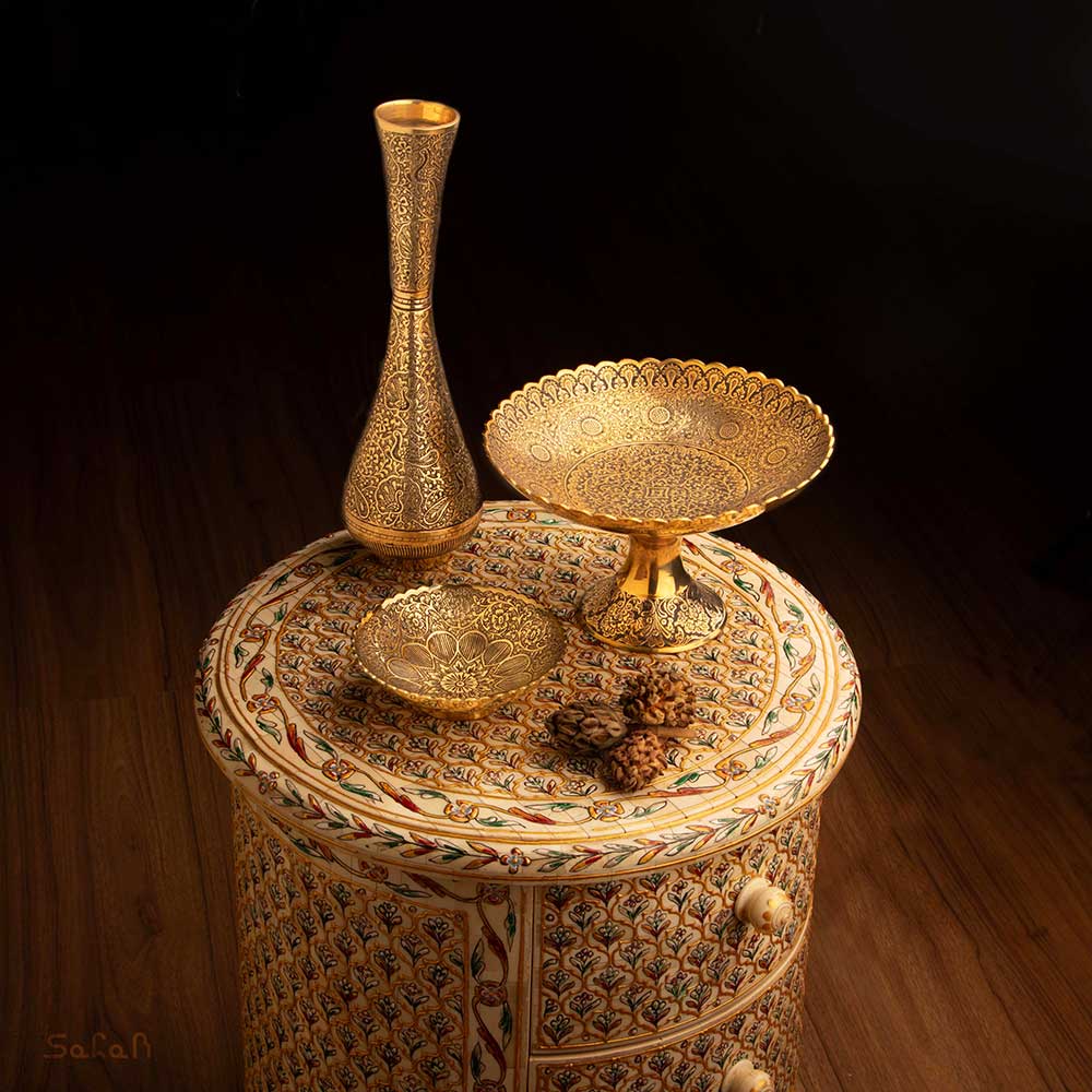 ست پذیرایی برنجی آنتیک کد 451