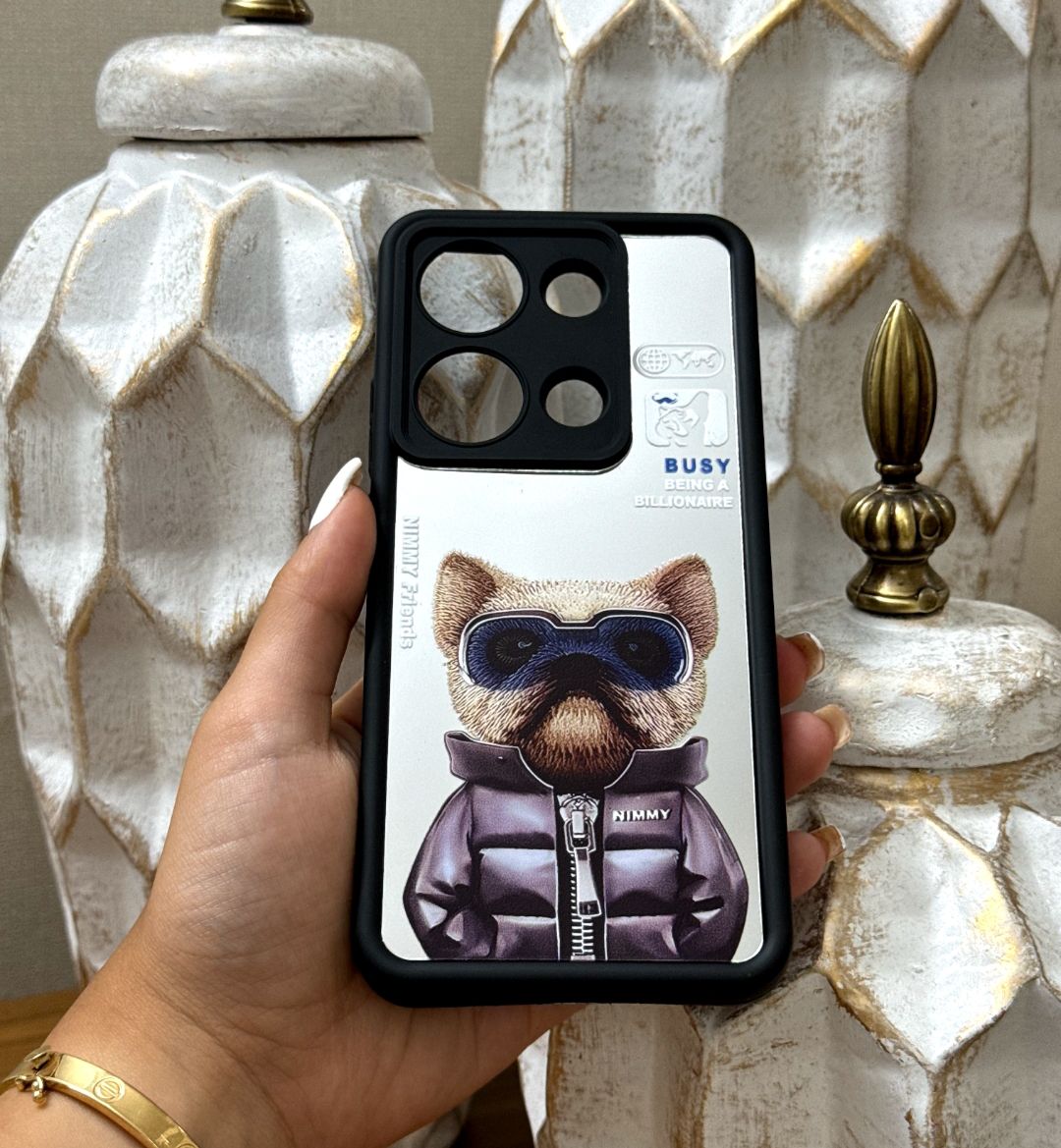 قاب کاور آینه ای مدل گربه ای رنگ صورتی مناسب گوشی شیائومی redmi note 13 pro 4G (پس کرایه)