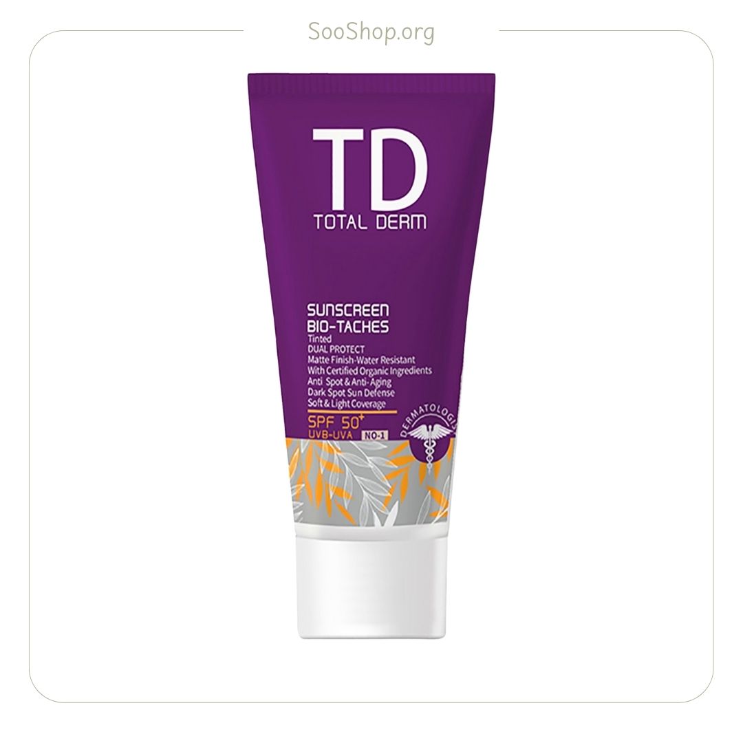 ضد آفتاب بایوتچ رنگی توتال درم شماره 1 روشن (اصل) | Total Derm Biotech Tinted Sunscreen No.1 Light