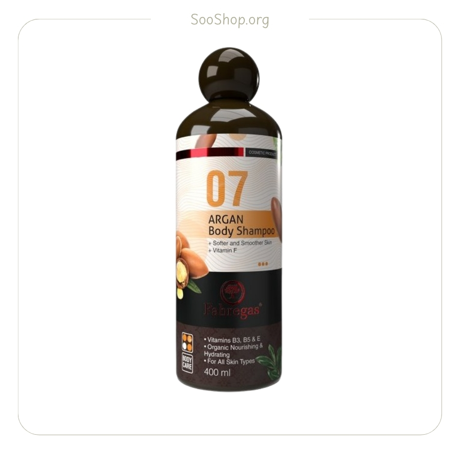 شامپو بدن ترمیم کننده فابریگاس حاوی آرگان (بدون سولفات) 400 میل (اصل) | Fabregas Argan Repairing Body Wash Sulfate-Free 