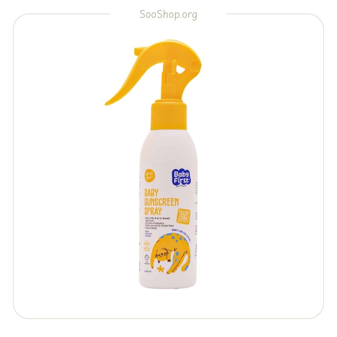 اسپری ضد آفتاب بی رنگ سی گل با SPF50 مناسب کودک حجم 150 میلی لیتر seagull kids spf50 sunscreen spray