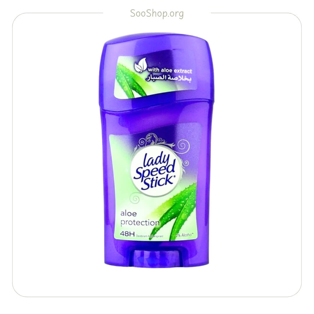 استیک ضد تعریق جامد آلوئه پروتکشن 48 ساعته زنانه لیدی اسپید (اصل) | Lady Speed Stick Aloe Protection 48H Antiperspirant
