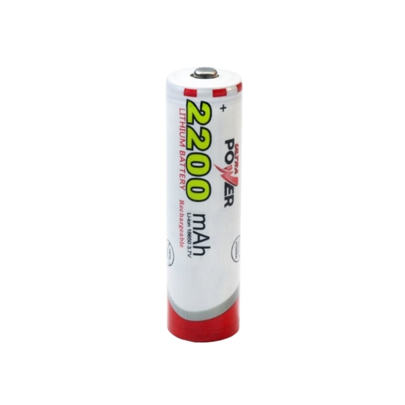 باتری لیتیوم یون 3.7v سایز 18650 نوک دار 2200mAh مارک ULTRA POWER