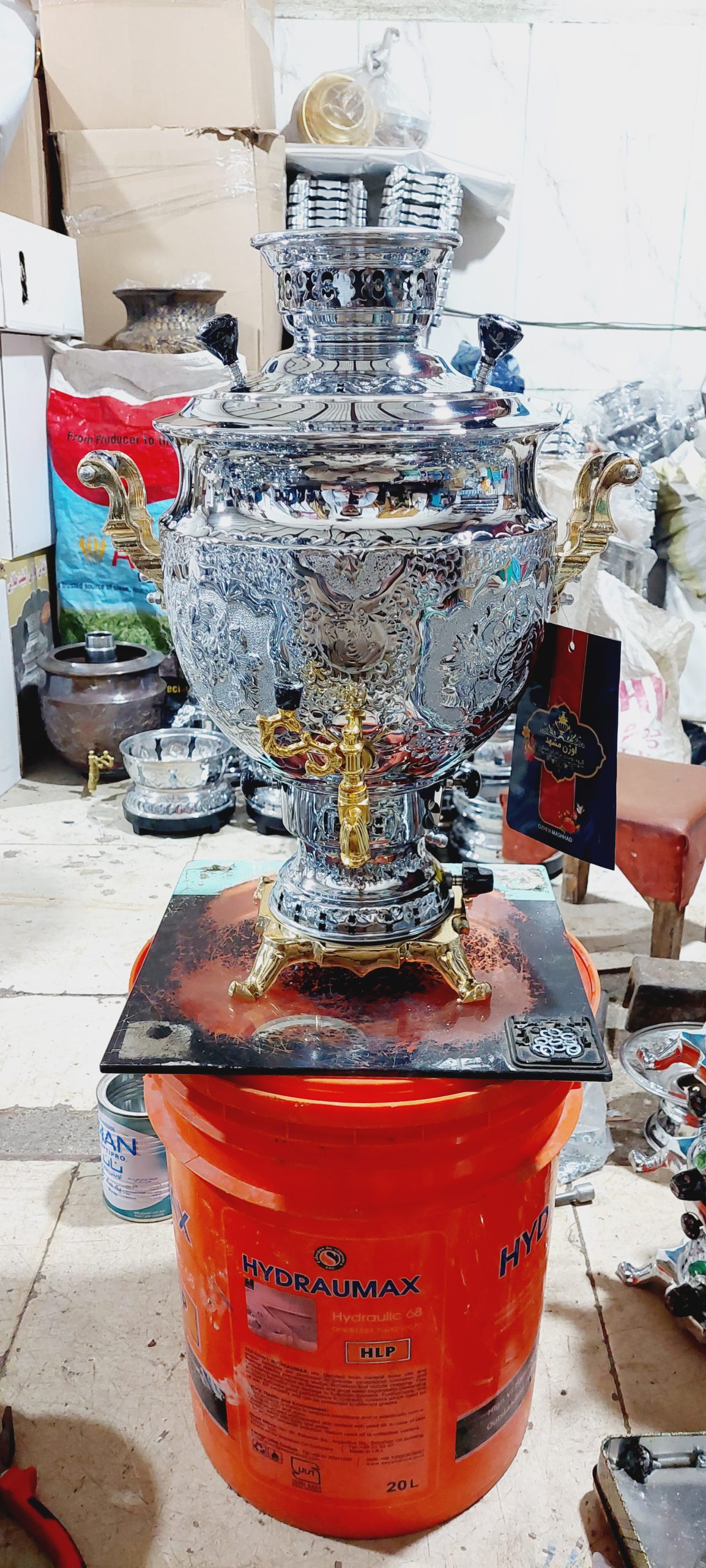 سماور 10 لیتری صدف قلم زنی گازی