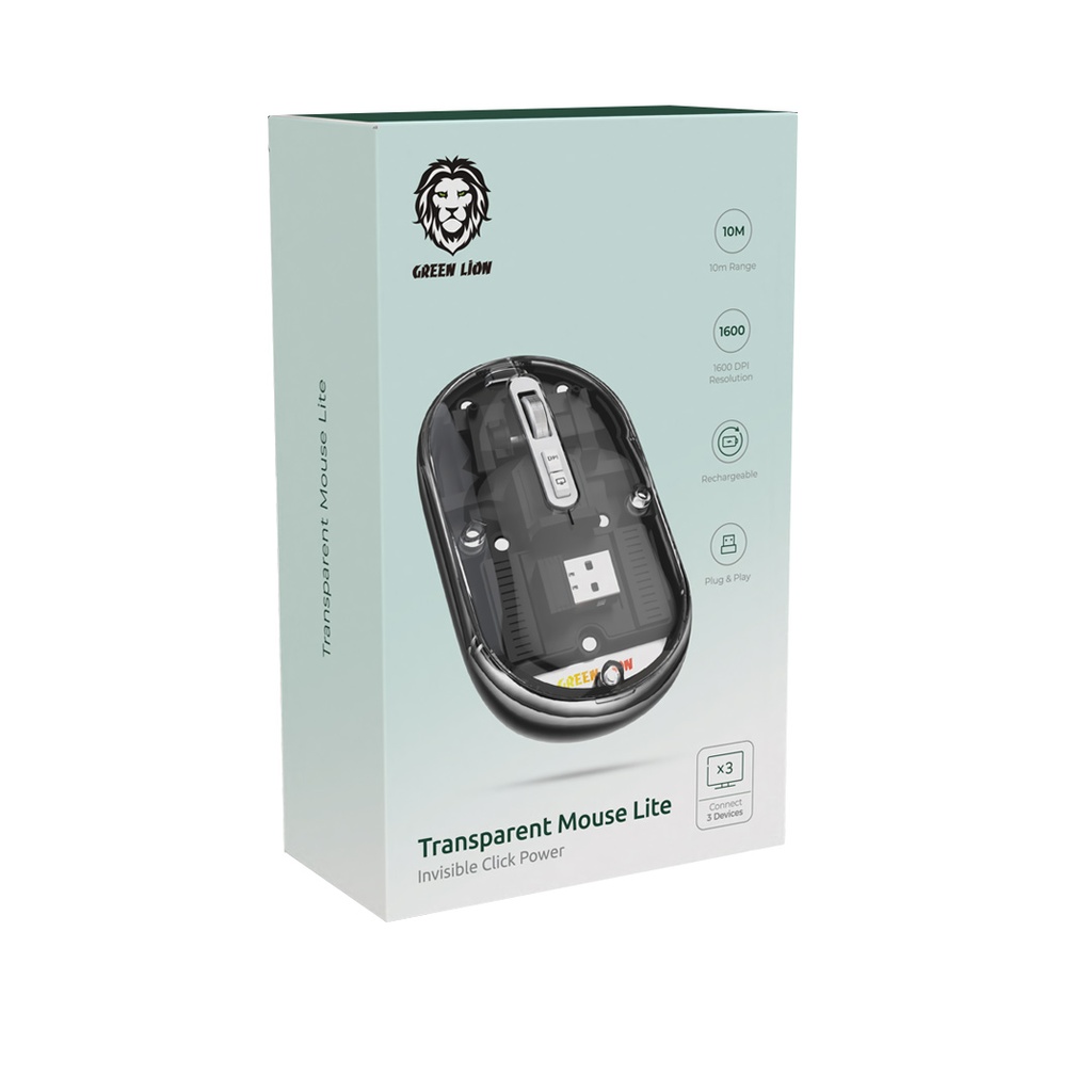 موس بی سیم گرین لاین مدل Transparent Mouse Lite (پس کرایه)