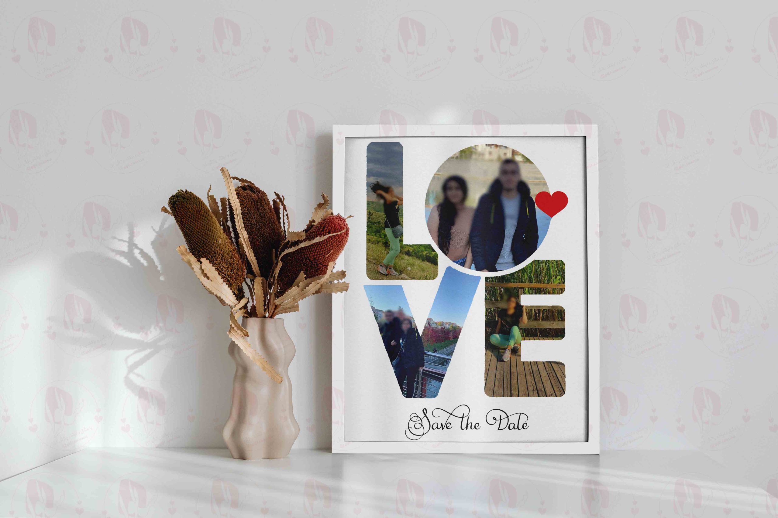 تابلو کلاژ طرح LOVE