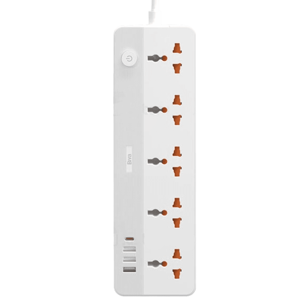 چند راهی برق و شارژر بیوا مدل PS-06 Power Strip دارای 4 پورت
