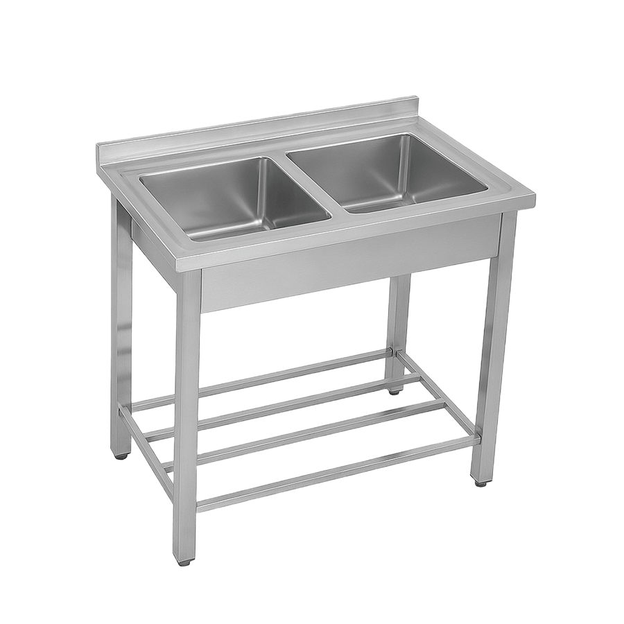 سینک دو لگن صنعتی 60×90