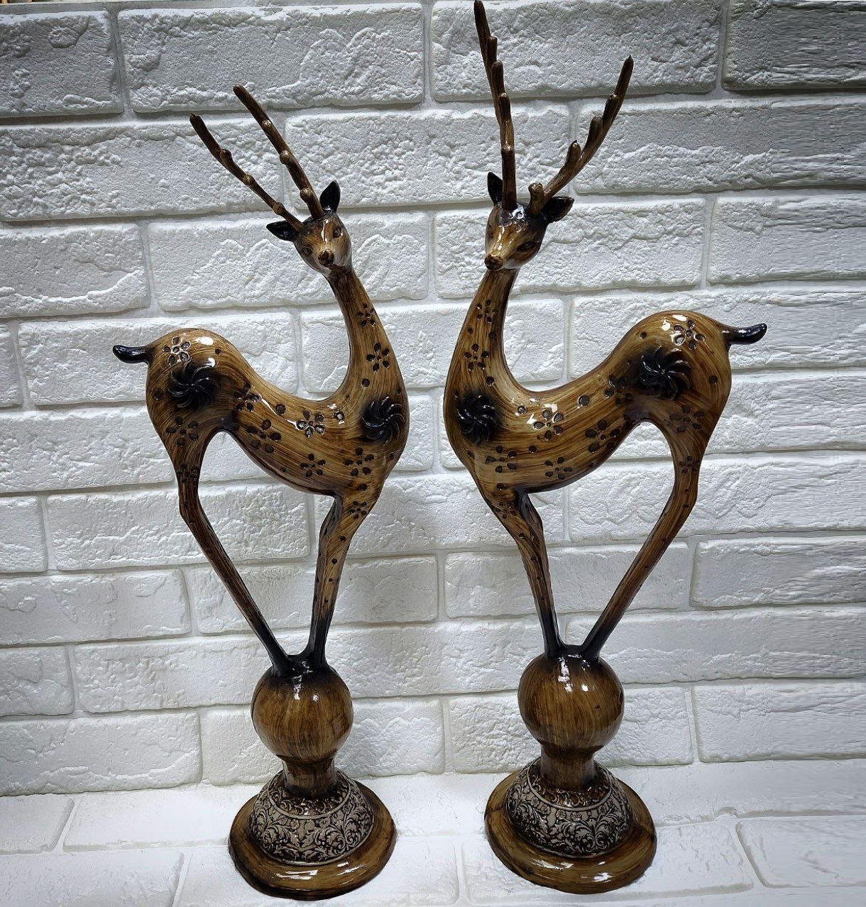 مجسمه گوزن جفتی کد 101 (پست پیشتاز پس کرایه)