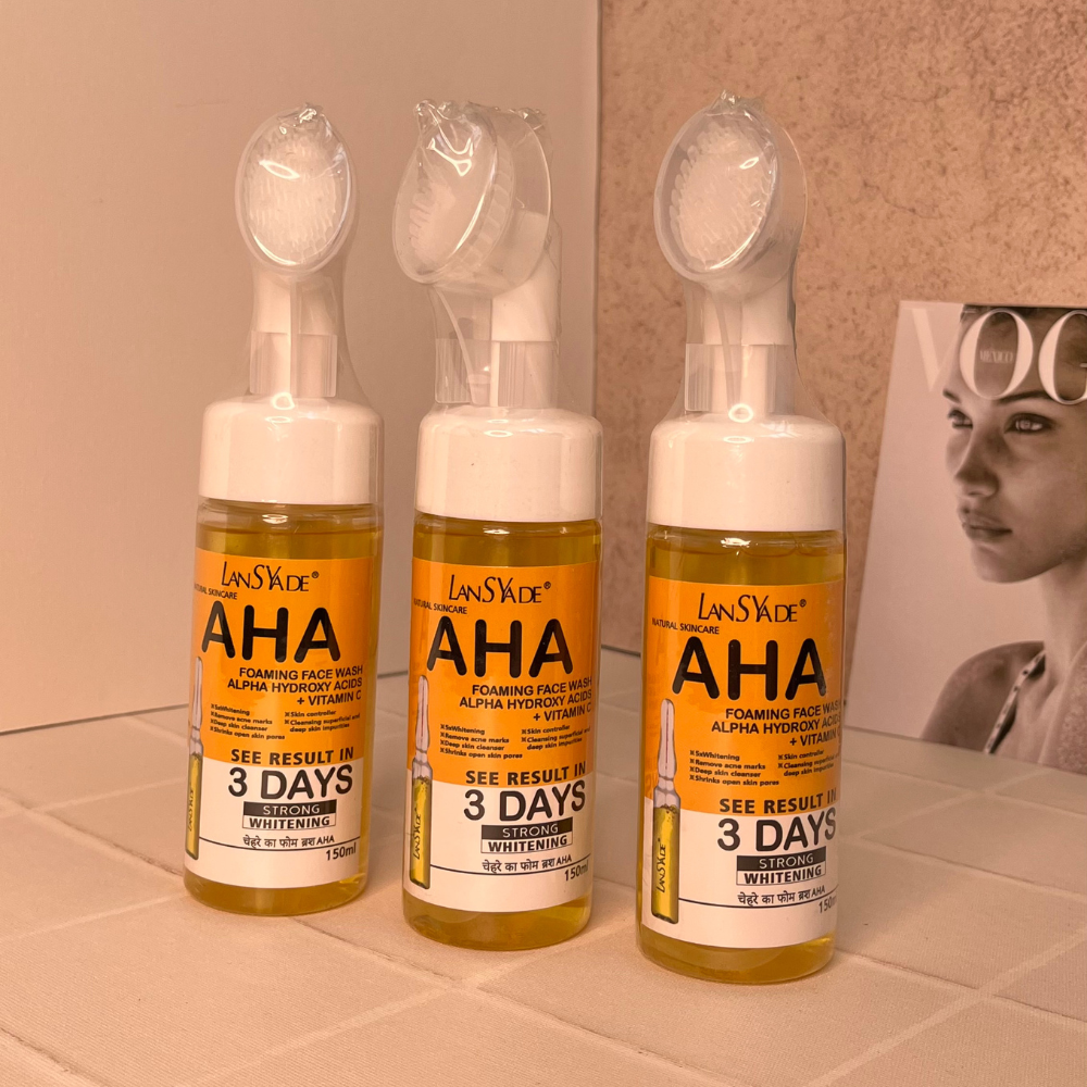 فوم شستشوی صورت اورجینالAHA(فیس براش دار)