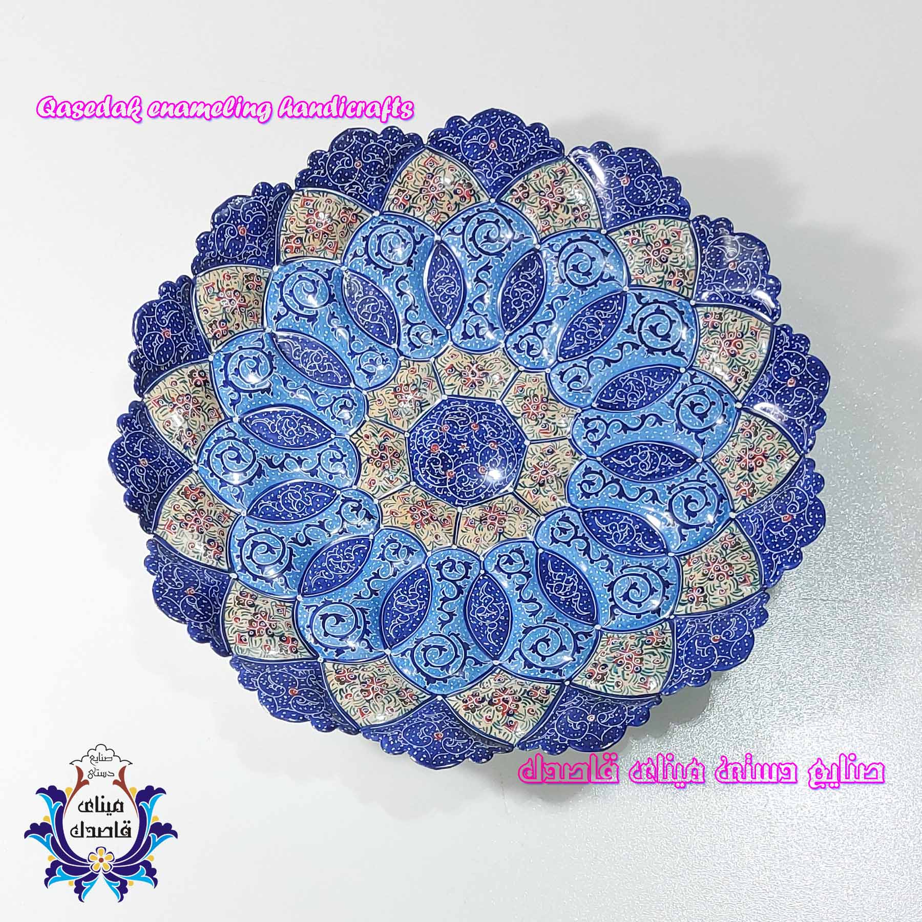 بشقاب میناکاری 30 سانتیمتر کد1395