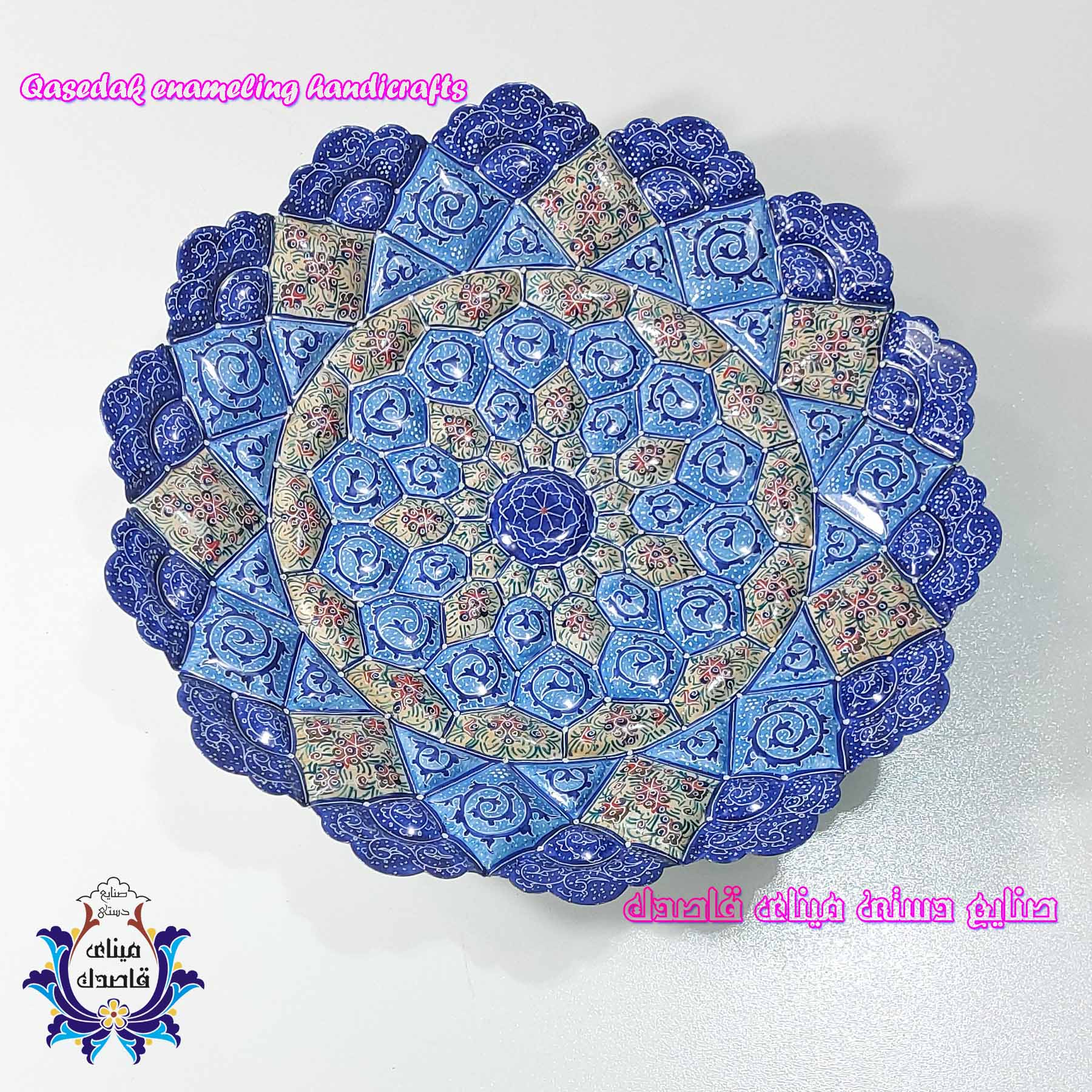 بشقاب میناکاری 30 سانتیمتر کد 1399