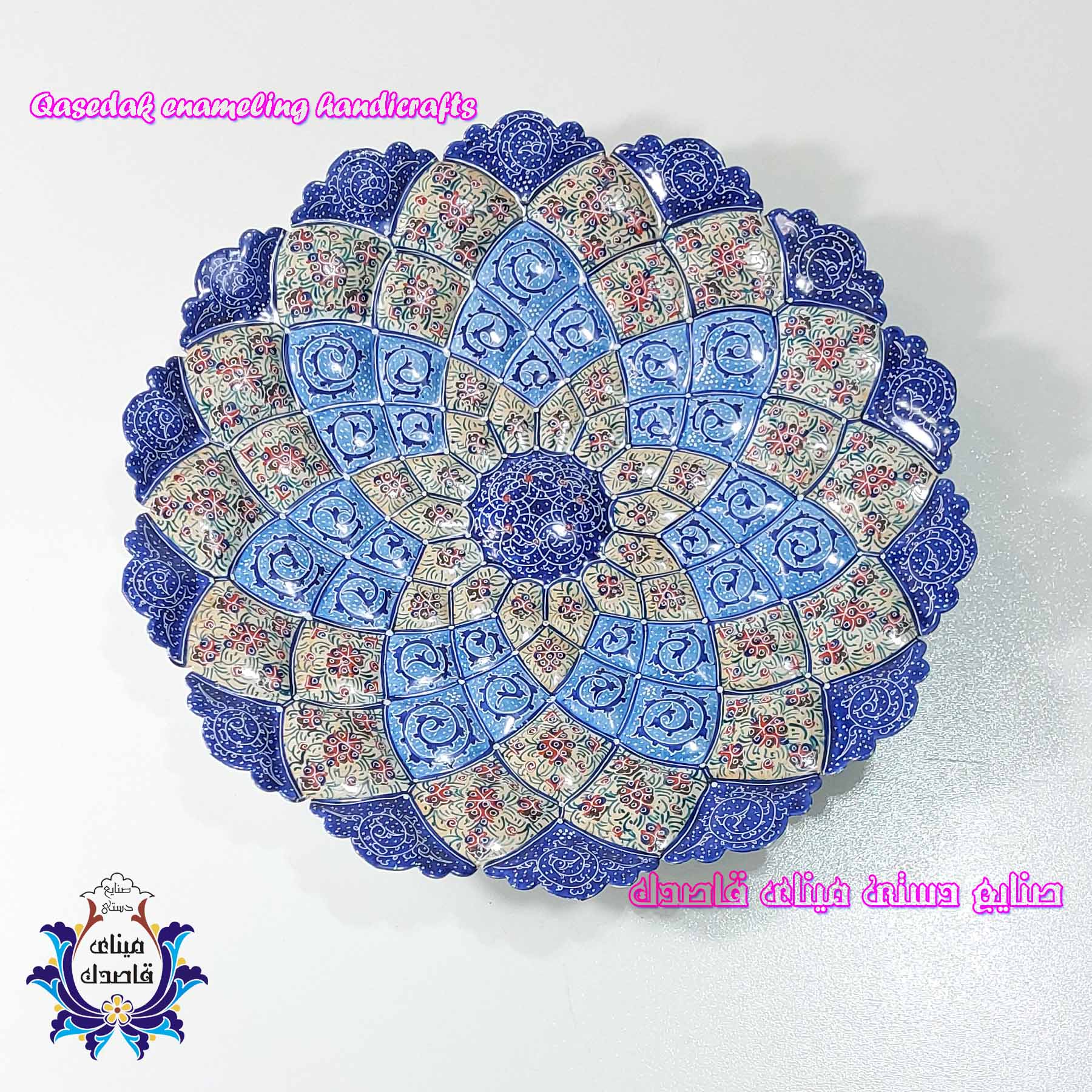 بشقاب میناکاری 30 سانتیمتر کد 1397