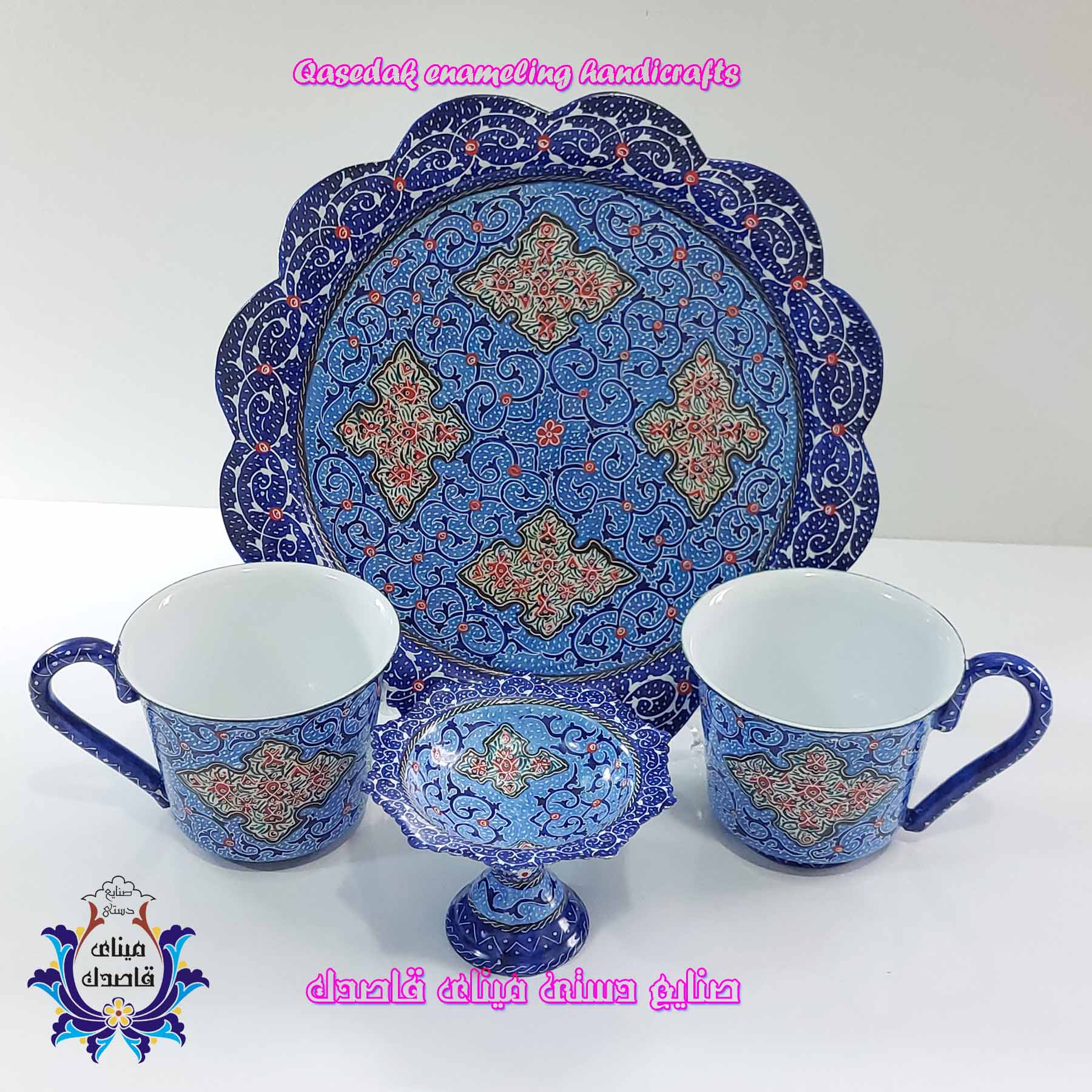چایخوری 2 نفره میناکاری کد 3 