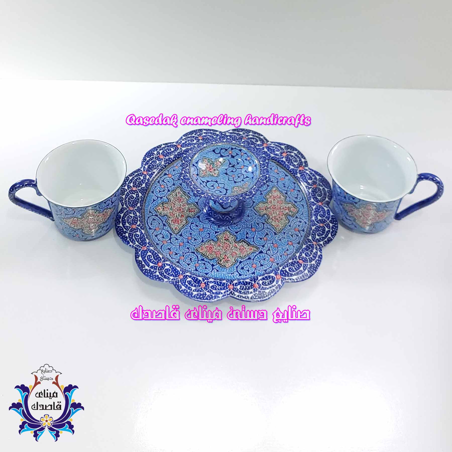چایخوری 2 نفره میناکاری کد 3 