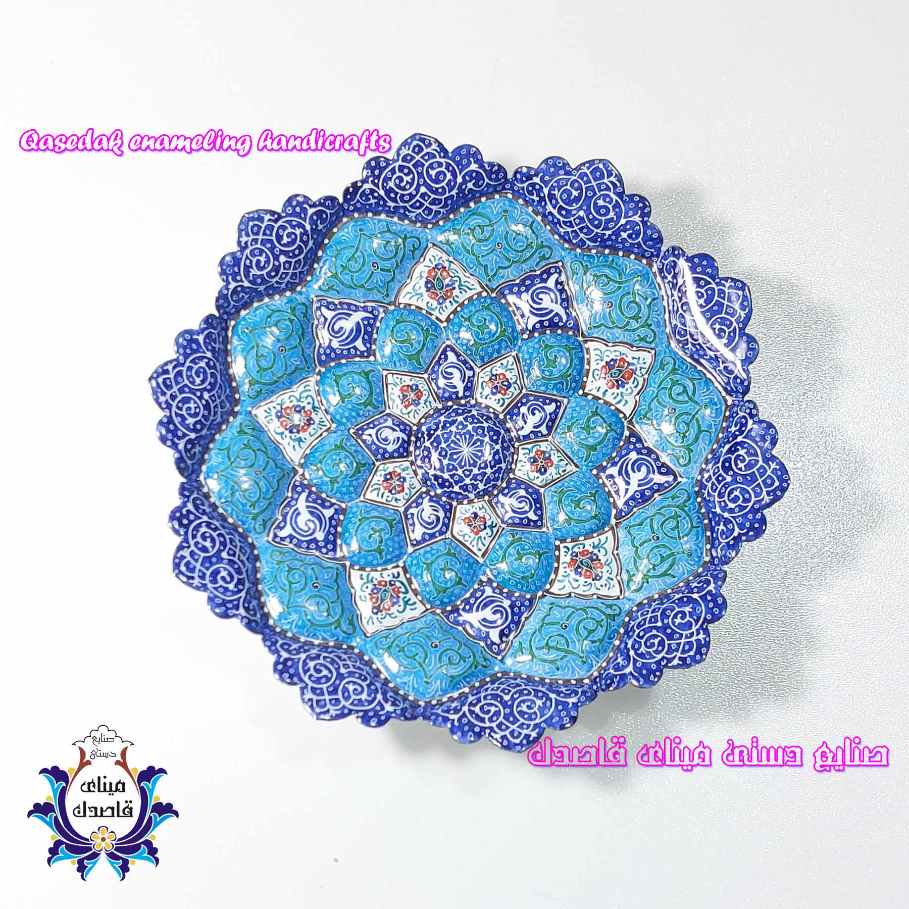 بشقاب میناکاری 20 سانتیمتر کد 1166