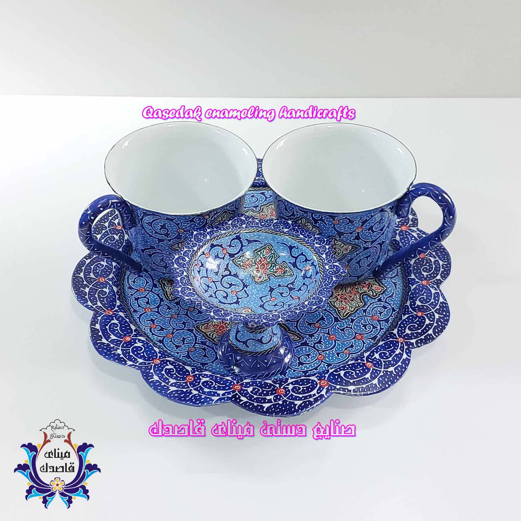 چایخوری 2 نفره میناکاری کد 3 