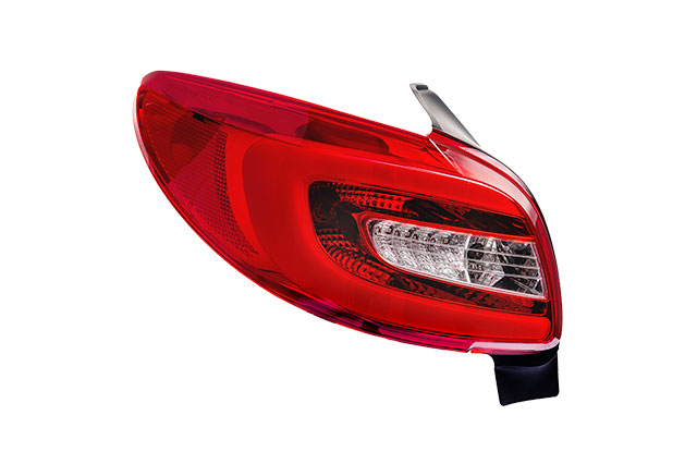 چراغ خطر عقب پژو 207 (کامل با لامپ و LED) برند مدرن