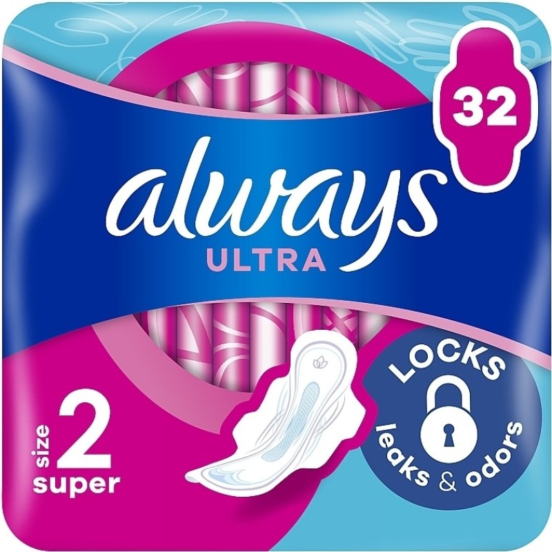 نوار بهداشتی Always Ultra Super Plus بسته 32 عددی