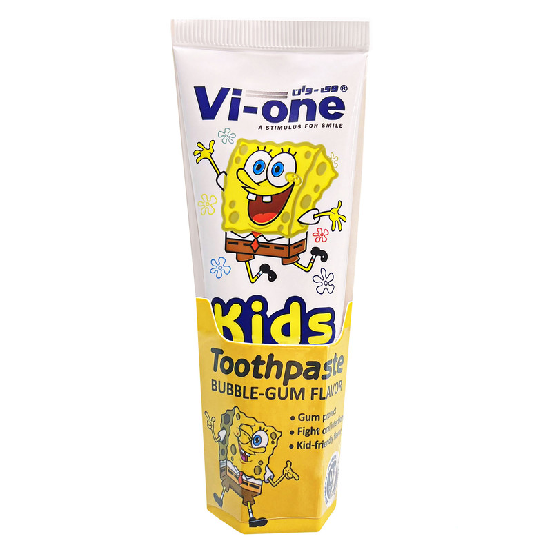 خمیر دندان کودک  آدامسی وی وان مدل BUBBLEGUM FLAVOR وزن 60 گرم