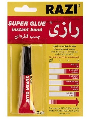 چسب قطره ای رازی مدل Super Glue حجم 3 میلی لیتر
