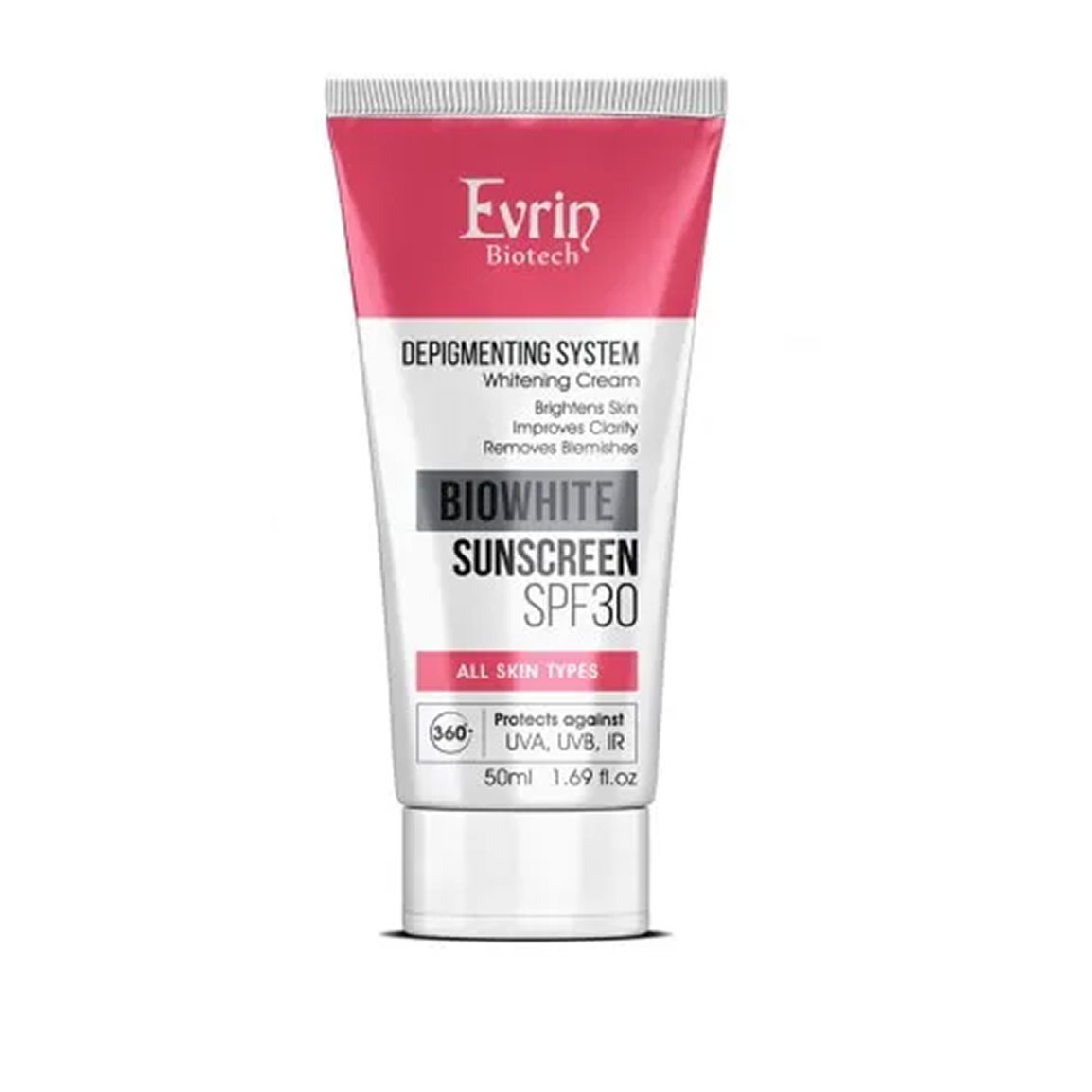 کرم ضد آفتاب بی رنگ اورین با SPF30 مناسب انواع پوست حجم 50 میلی لیتر بیوتی مال