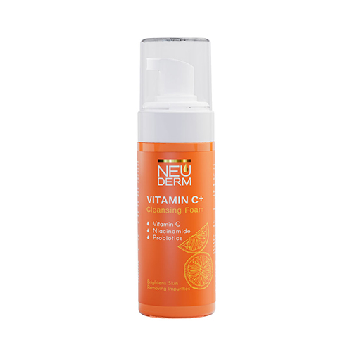 فوم پاک کننده صورت ویتامین C+ نئودرم|D-VITAMIN C PLUS CLEANSER FOAM NEUDERM ضمانت کالا