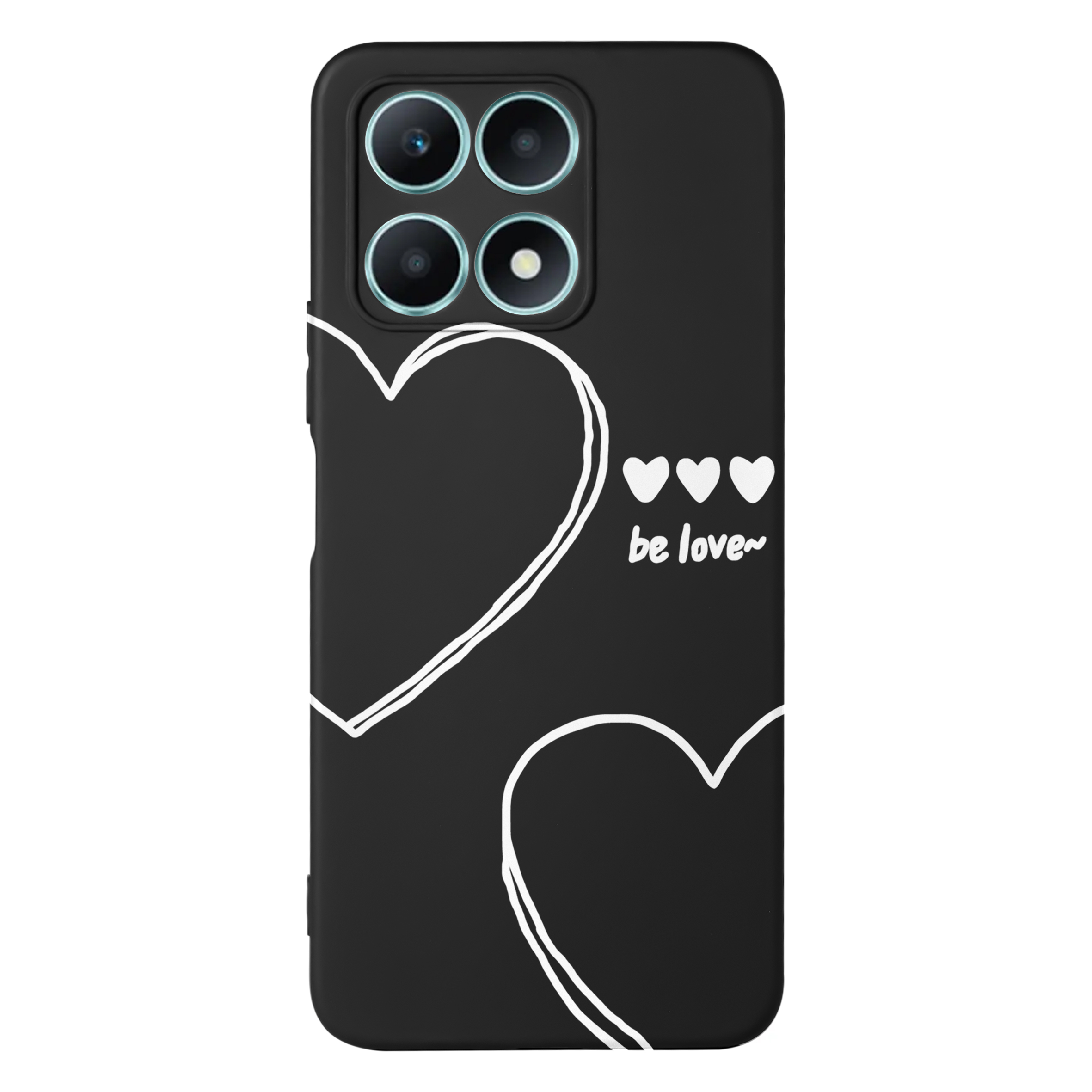 قاب گوشی هواوی آنر honor X8A طرح قلب مشکی