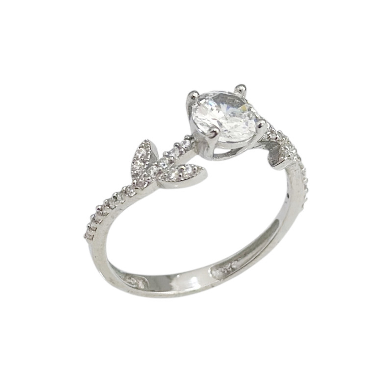 انگشتر نقره زنانه مدل رز کد 0030sr