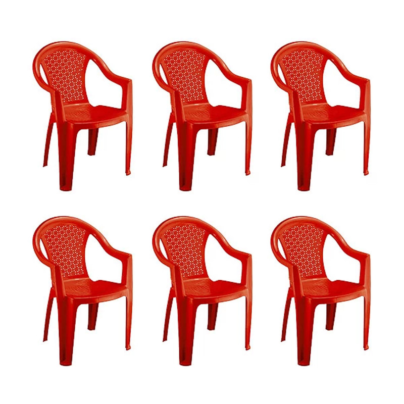 صندلی ناصر پلاستیک کد 812 مجموعه 6 عددی