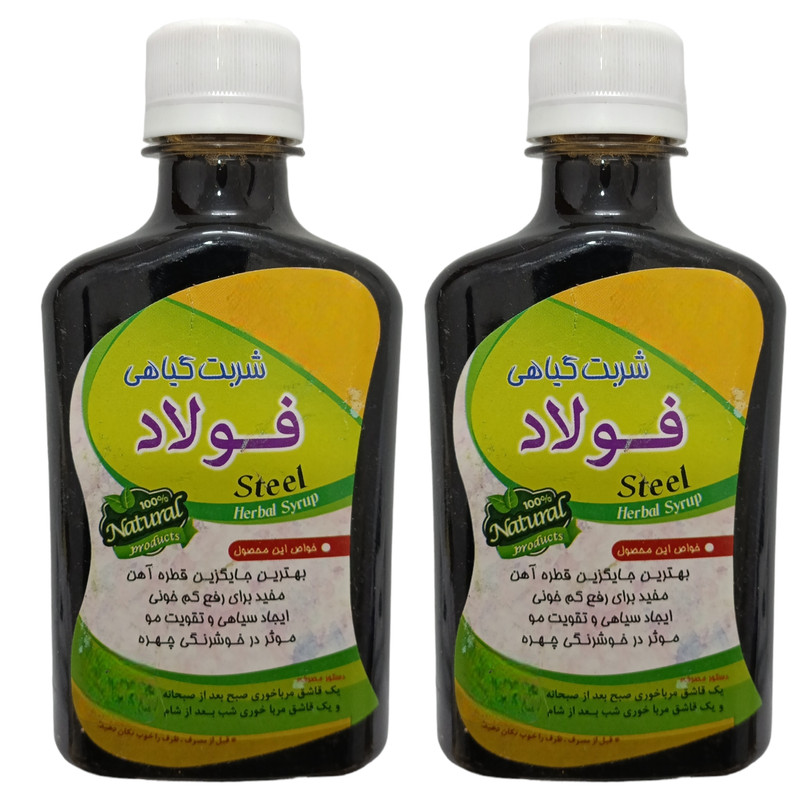 شربت گیاهی فولاد جالینوس - 260 میلی لیتر بسته 2 عددی