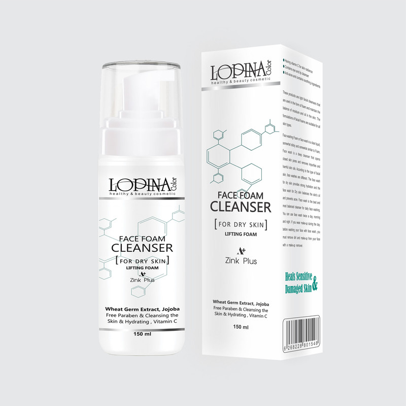 فوم شستشو صورت لوپینا مدل ویتامین C مناسب پوست خشک حجم 150 میلی لیتر