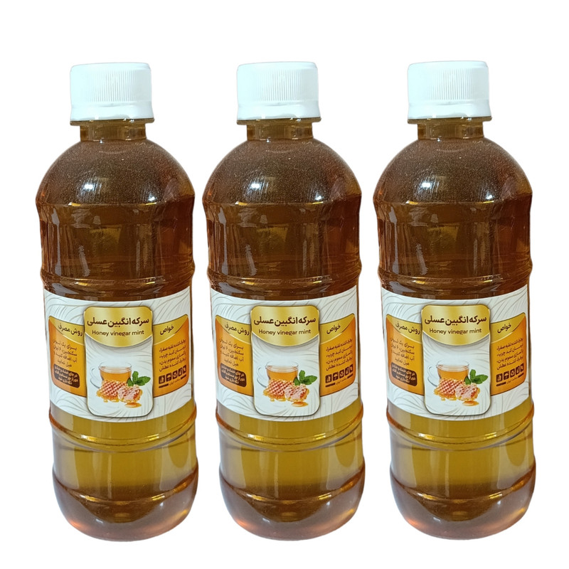 شربت سرکه انگبین عسلی جالینوس - 0.5 لیتر بسته 3 عددی