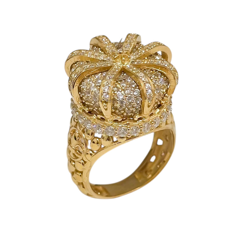 انگشتر نقره زنانه مدل تاج کد 00144shahr