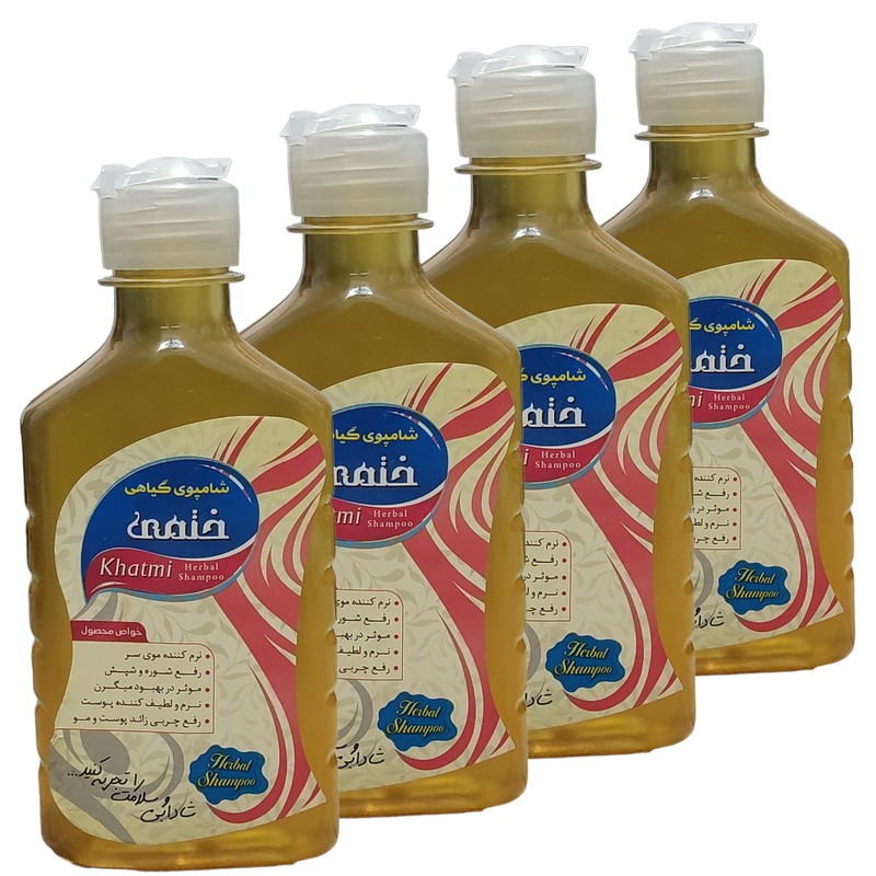 شامپو مو هربال مدل ختمی حجم 250 میلی لیتر بسته 4 عددی