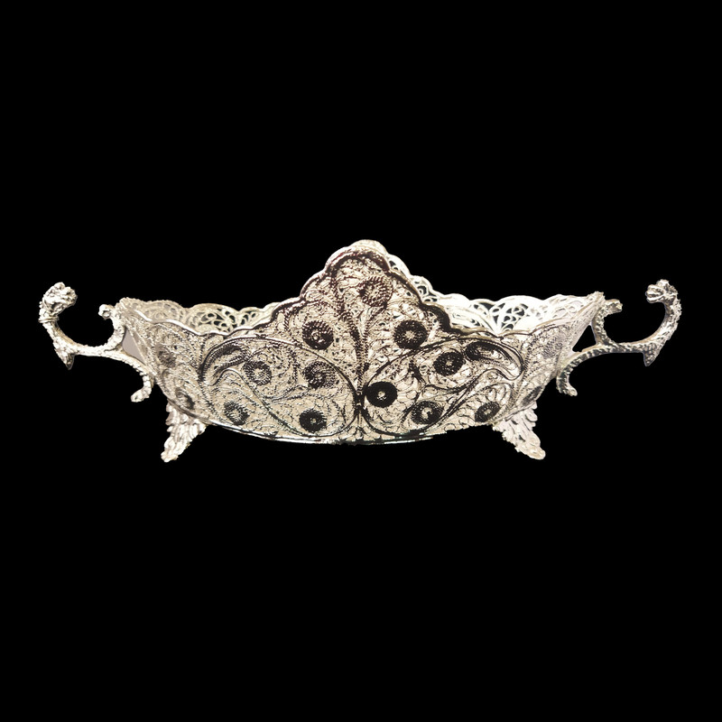 شکلات خوری ملیله کاری مدل قایقی کد 204