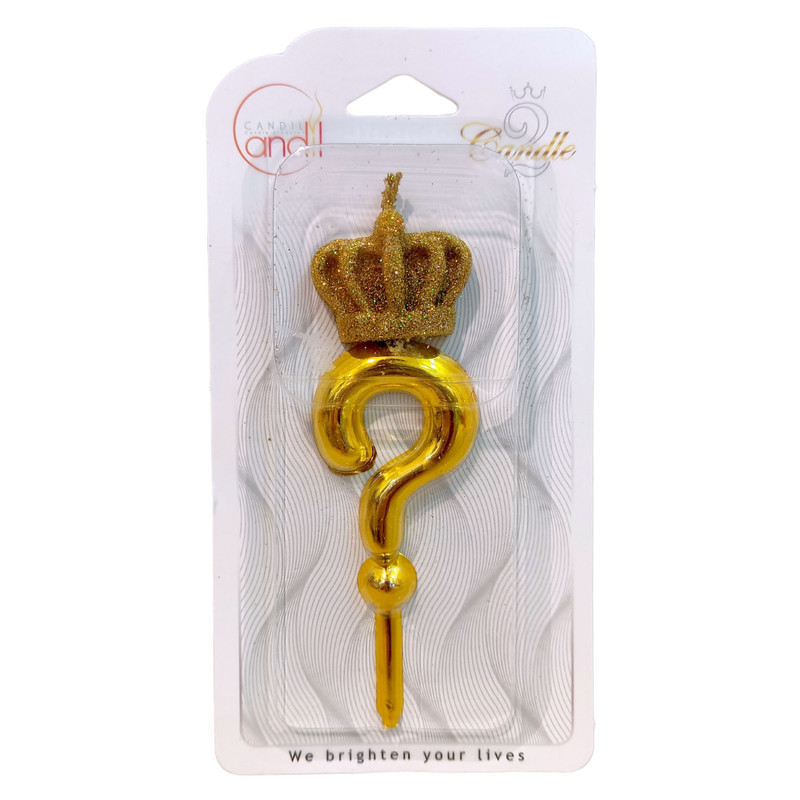 شمع تولد مدل تاج کینگ علامت سوال