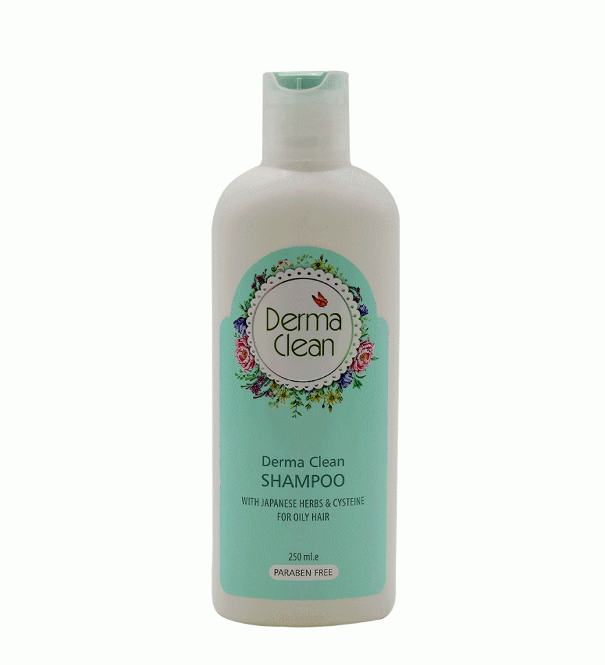 شامپو مخصوص موهای چرب حاوی عصاره گیاهان ژاپنی و سیستئین 250 میل درماکلین بیوتی مال