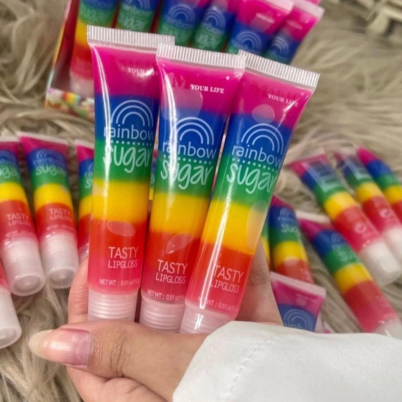 لیپ گلاس 7 رنگ Rainbow Sugar