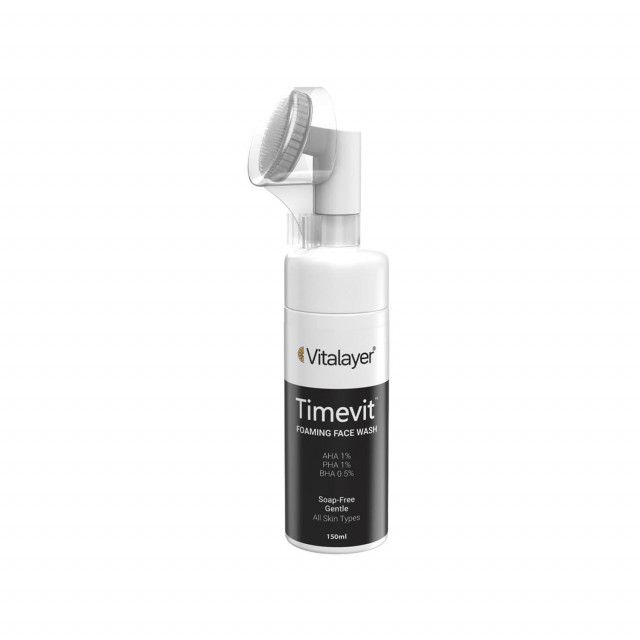 فوم شستشوی صورت ویتالیر مدل Timevit حجم 150 میلی لیتر ضمانت کالا