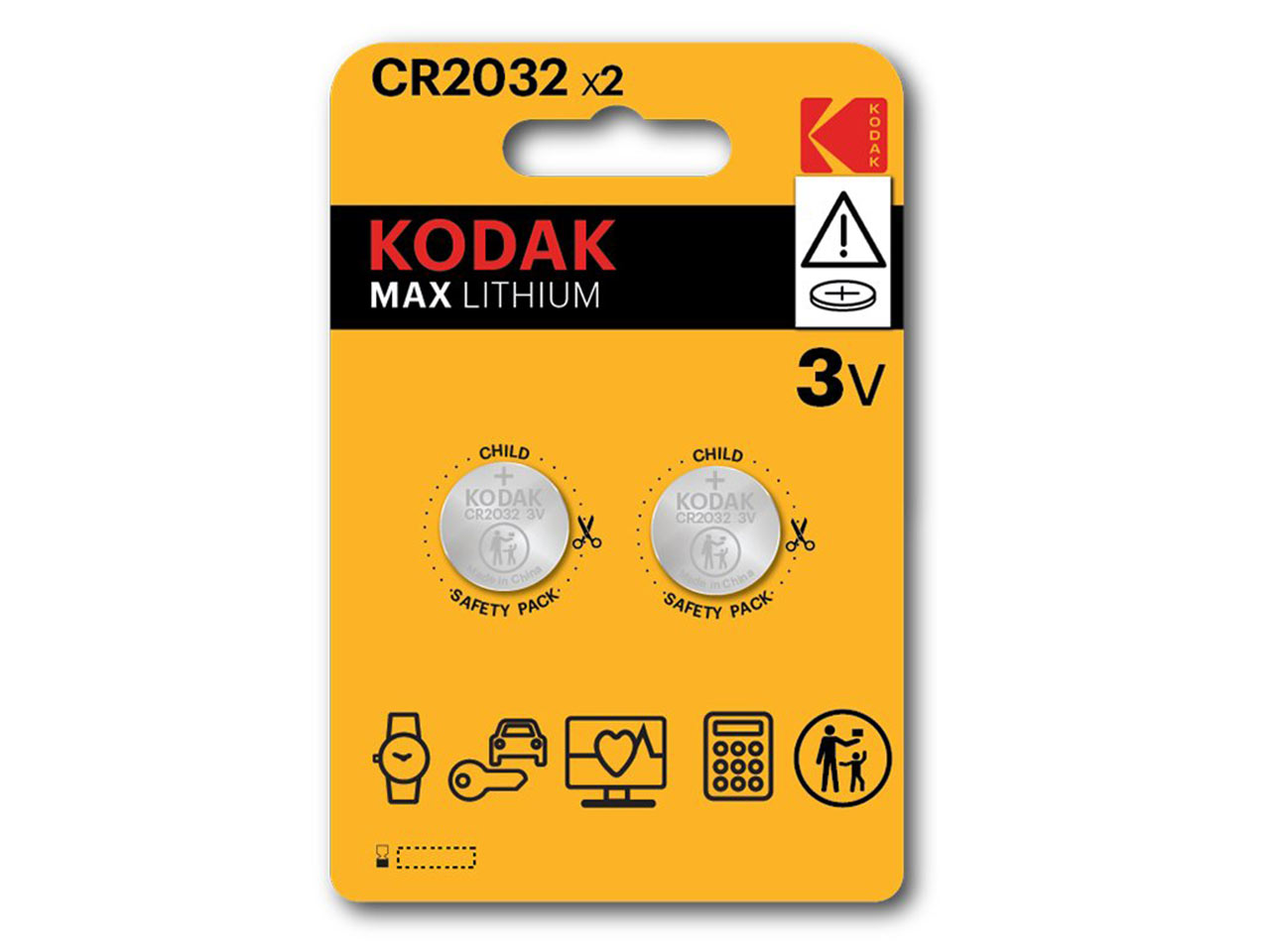 باتری سکه ای Kodak Max CR2032 بسته دوتایی