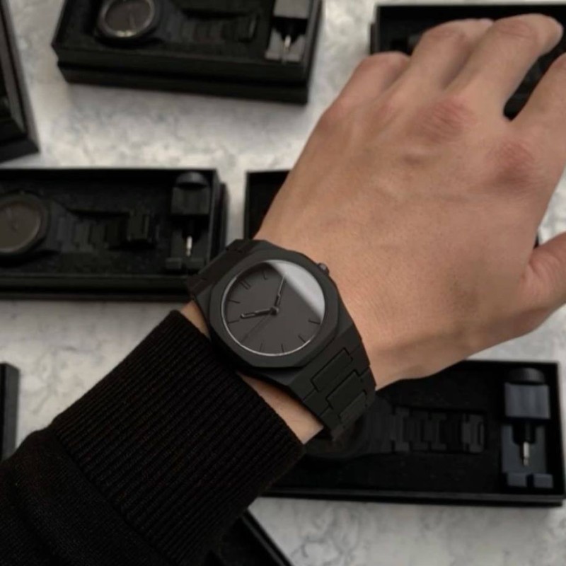 ساعت مردانه تمام مشکی فول بلک طرح AP