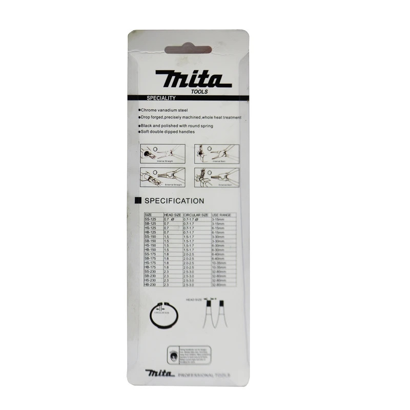 انبر خار باز کن میتا مدل سر کج کد AJ-MITA-bk-7inch سایز 7 اینچ 