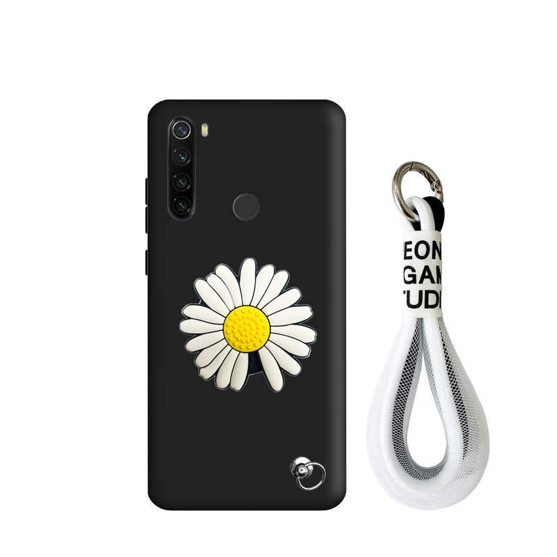 کاور قاب گوشی مدل فانتزی طرح گل مناسب برای گوشی موبایل شیائومی Redmi Note 8 به همراه بندآویز