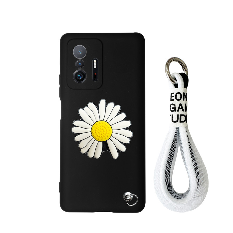 کاور قاب گوشی مدل فانتزی طرح گل مناسب برای گوشی موبایل شیائومی Mi 11T Pro به همراه بندآویز