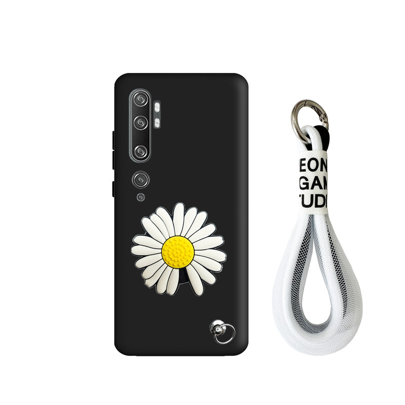 کاور قاب گوشی مدل فانتزی طرح گل مناسب برای گوشی موبایل شیائومی Mi Note 10 به همراه بندآویز
