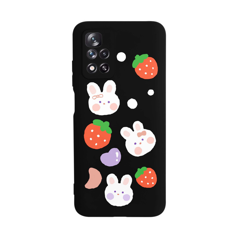 کاور قاب گارد طرح خرگوشی توت فرنگی کد t5644 مناسب برای گوشی موبایل شیائومی Redmi Note 11T 5G