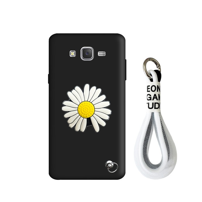 کاور قاب گوشی مدل فانتزی طرح گل مناسب برای گوشی موبایل سامسونگ Galaxy J3 2015 / J300 به همراه پاپ سوکت و بند